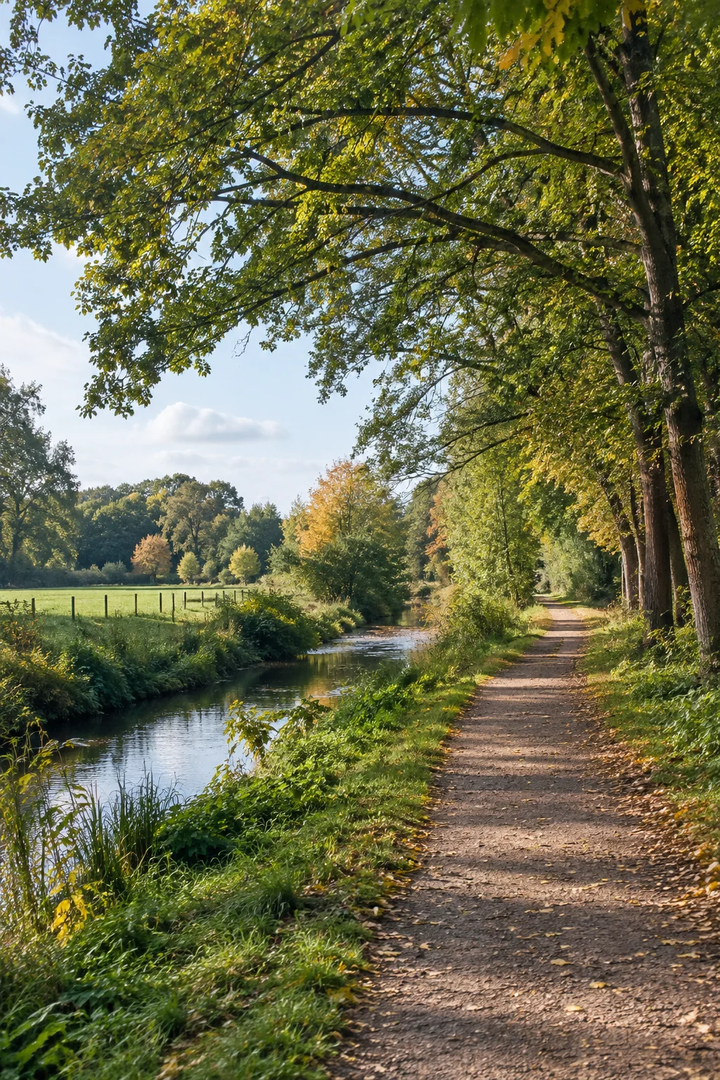 Symbolbild: ruhiger Spazierweg an einem Bach